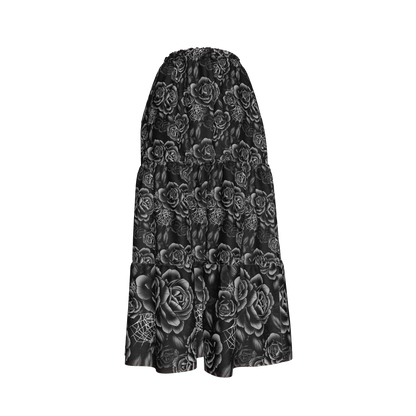 Black Rose Tiered Skirt