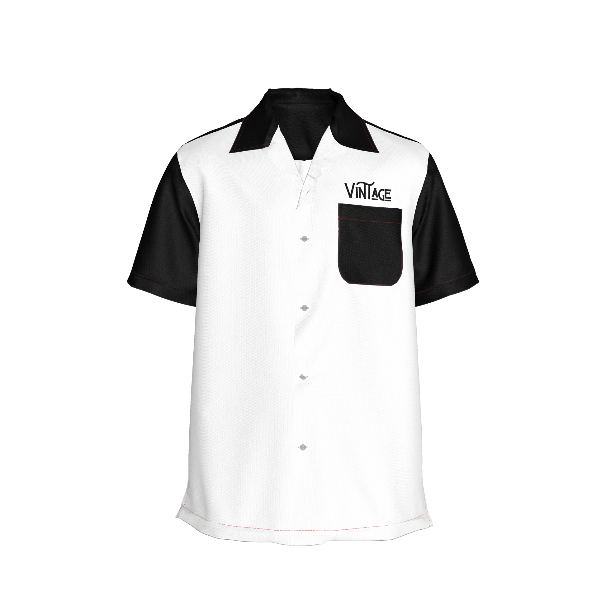 Vintage Men's Bowler Camp Collar Shirt - Oxford Cotton