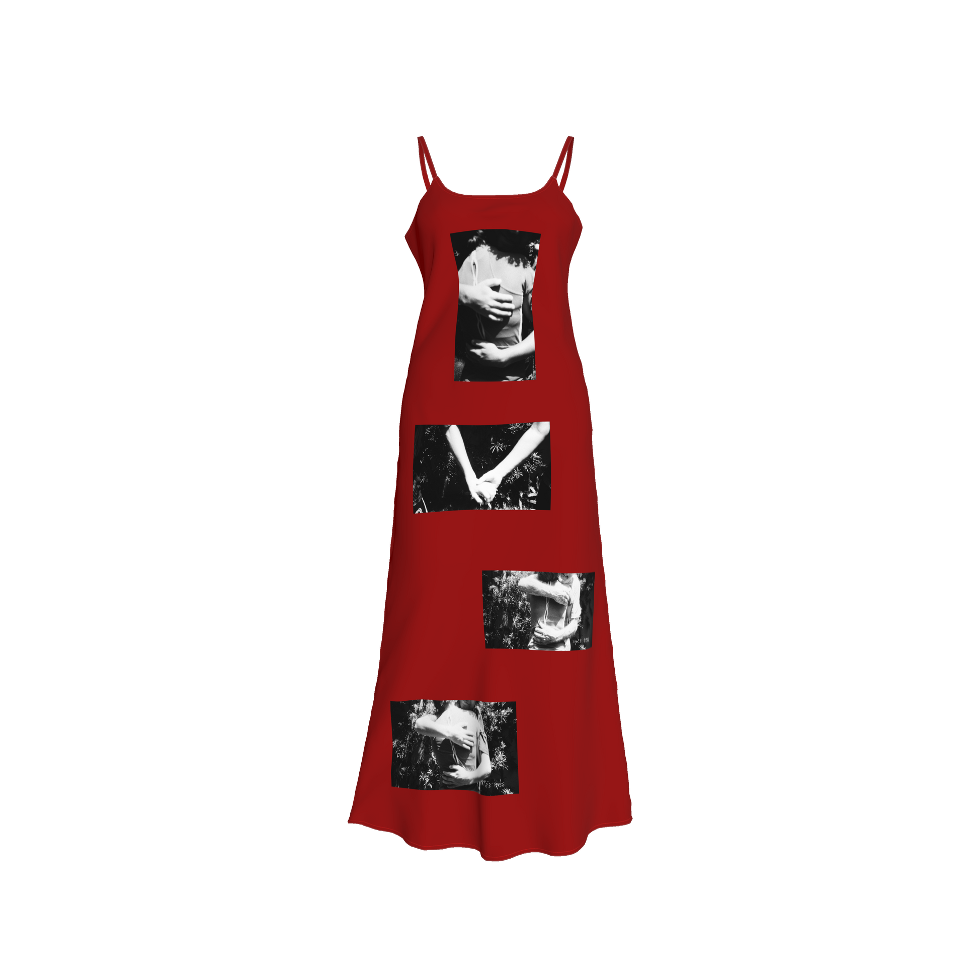 abrazos red slip dress