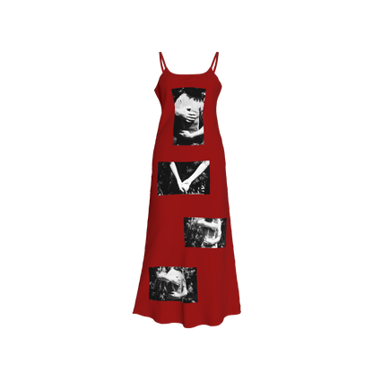 abrazos red slip dress