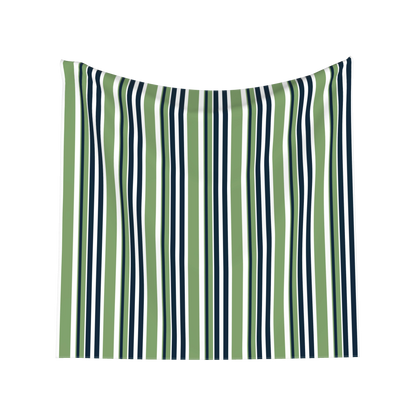 Scarf–Green & Navy Stripe