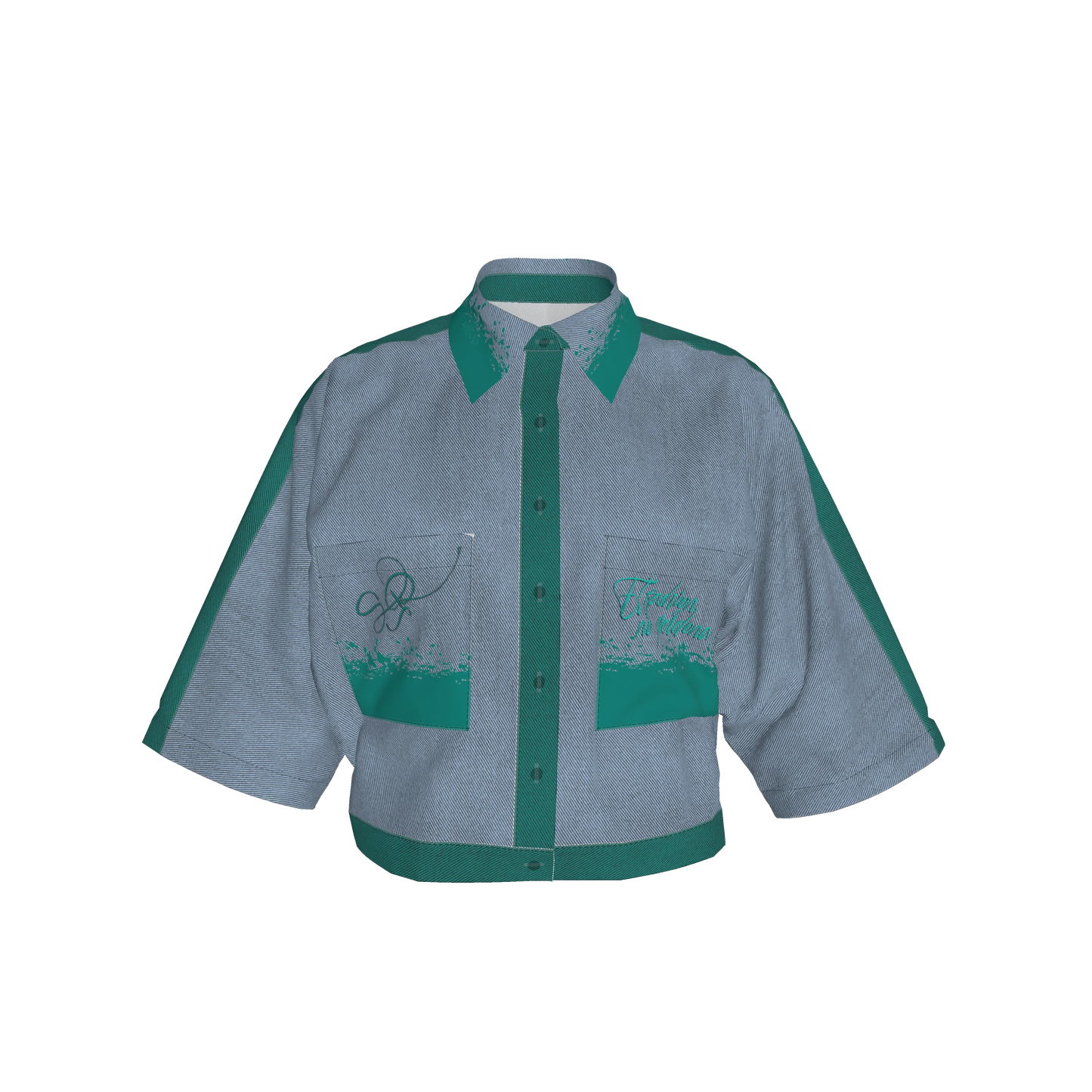 Kimono Sleeve Shirt in Lightweight Cotton Poplin