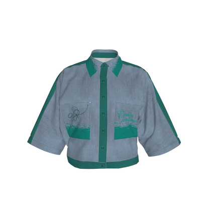 Kimono Sleeve Shirt in Lightweight Cotton Poplin