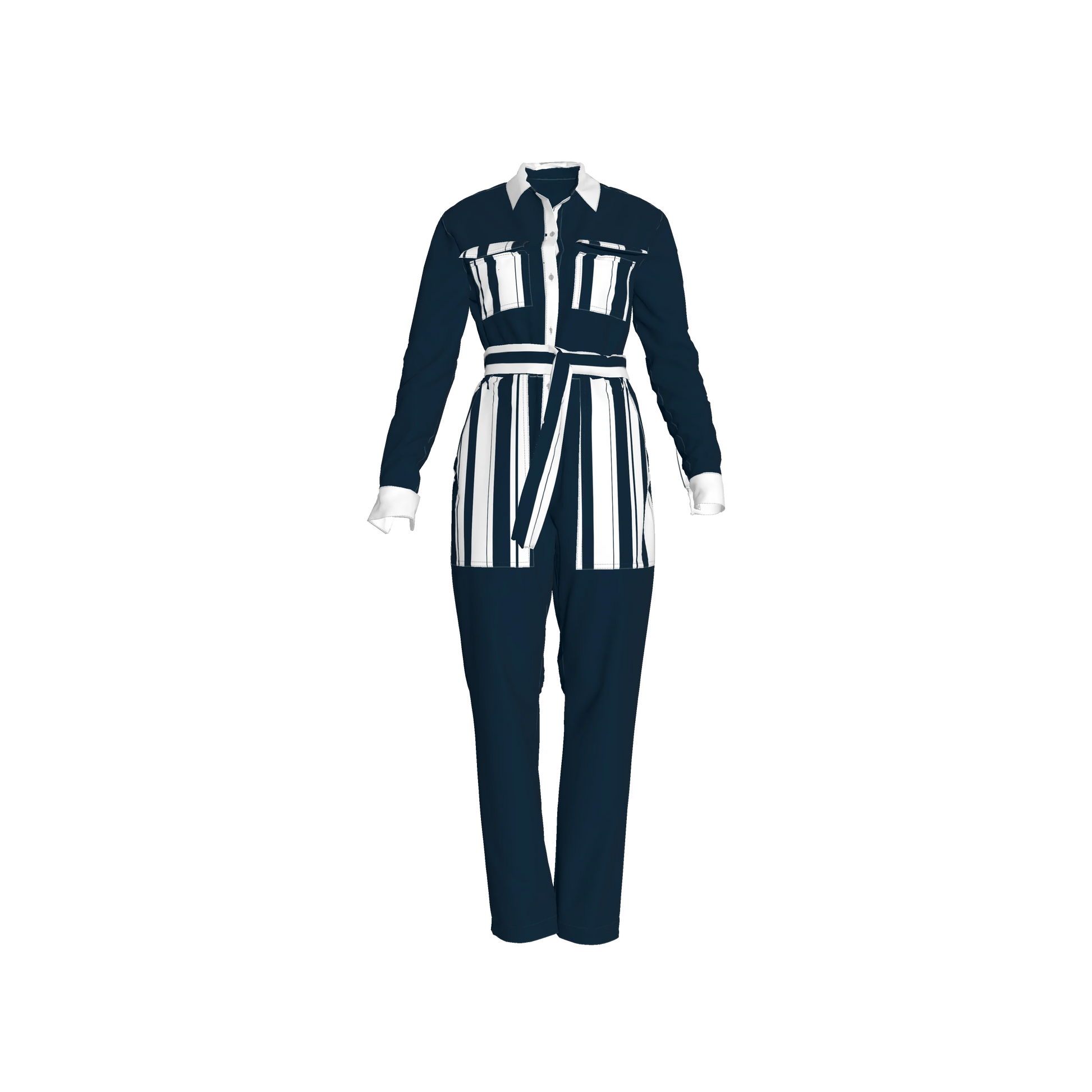 Button Front Jumpsuit
