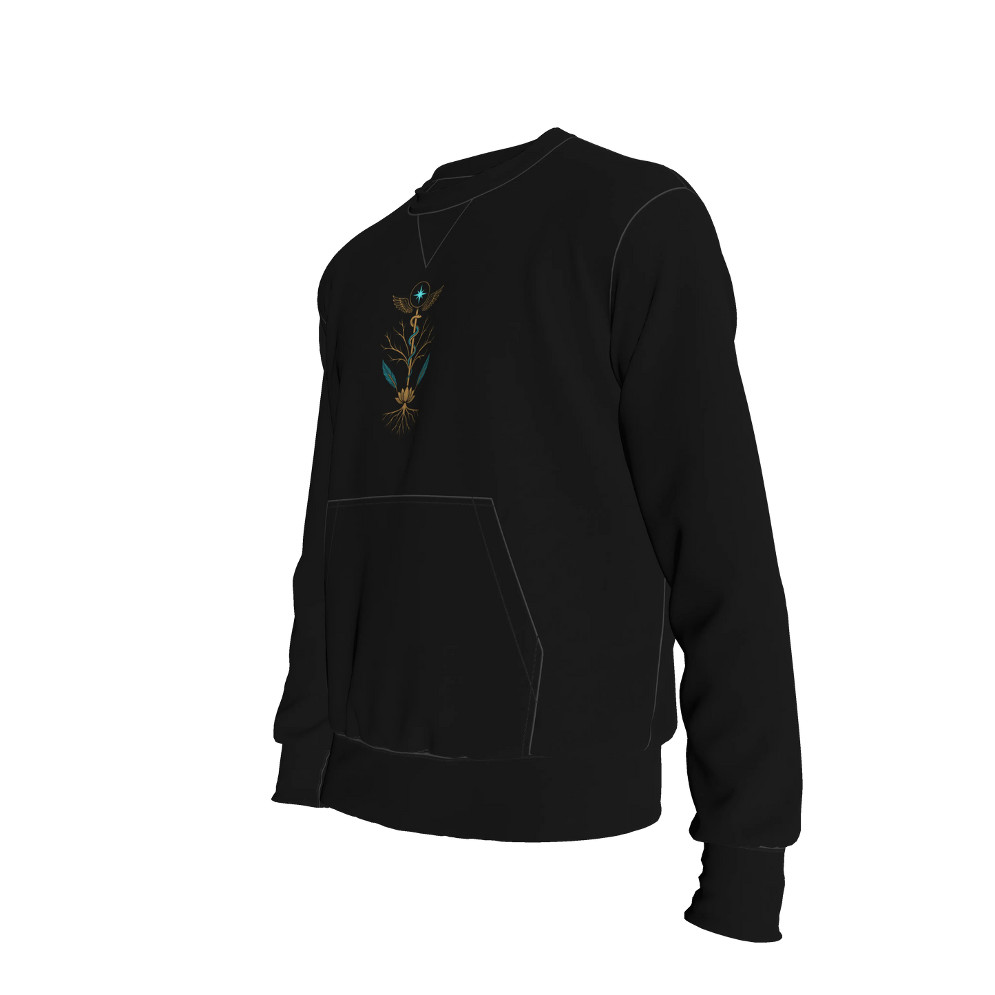 L'EGNA LOTUS RISING "BLACKOUT SIGNATURE" Crewneck Sweater