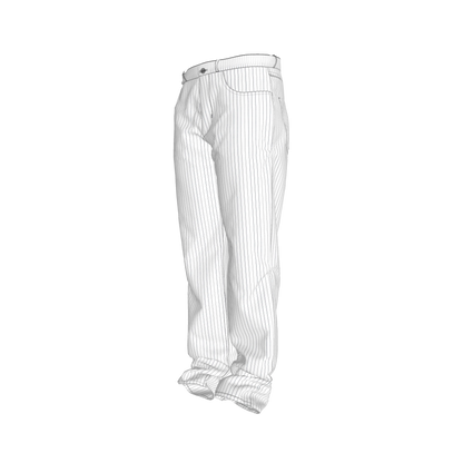 Blue Pinstripped on White Premium Men’s Pants