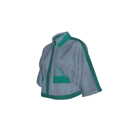 Kimono Sleeve Shirt in Lightweight Cotton Poplin