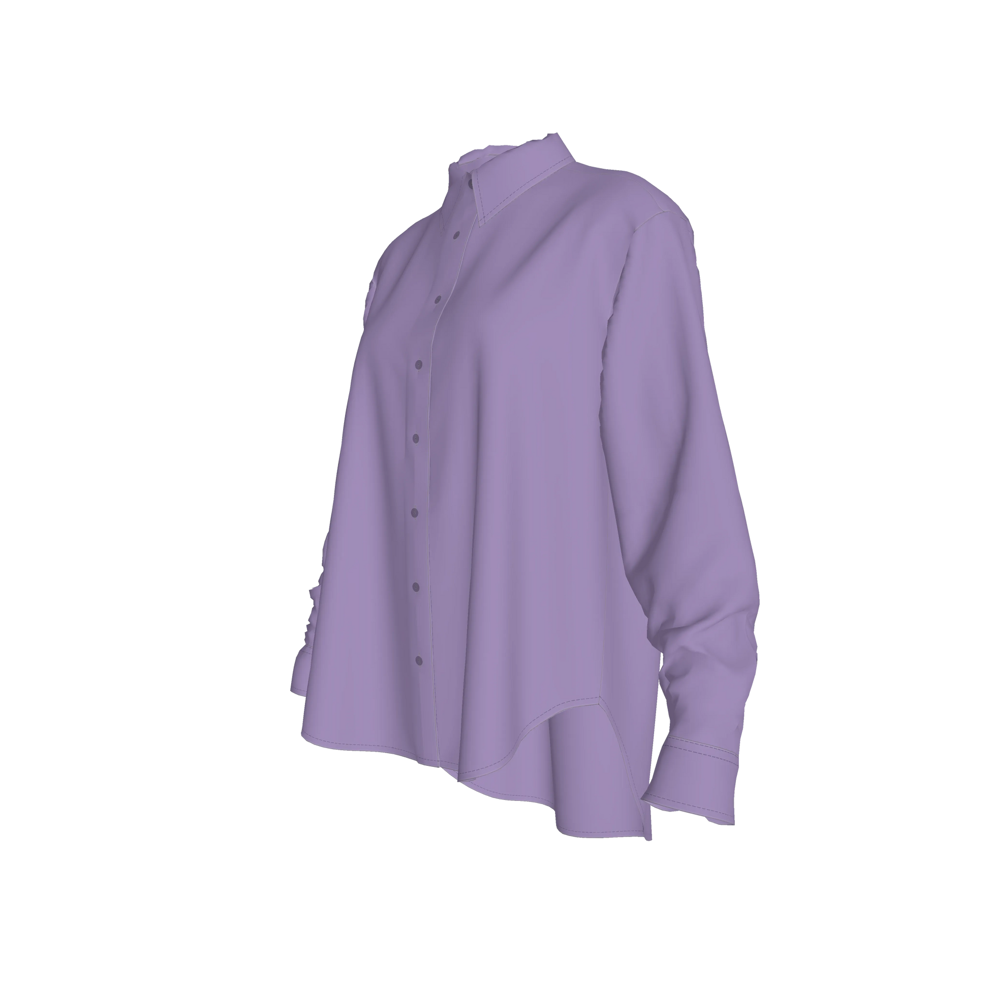 L'EGNA RISING VIOLET SMOKE Oversized Button-Up