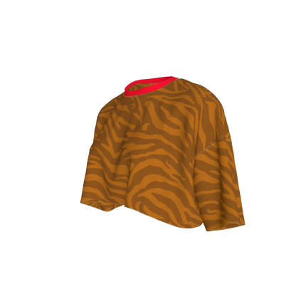 Tiger Stripe Crop T-shirt in Organic Cotton