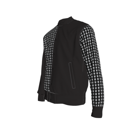 Snap Front Bomber Jacket in Rayon French Terry