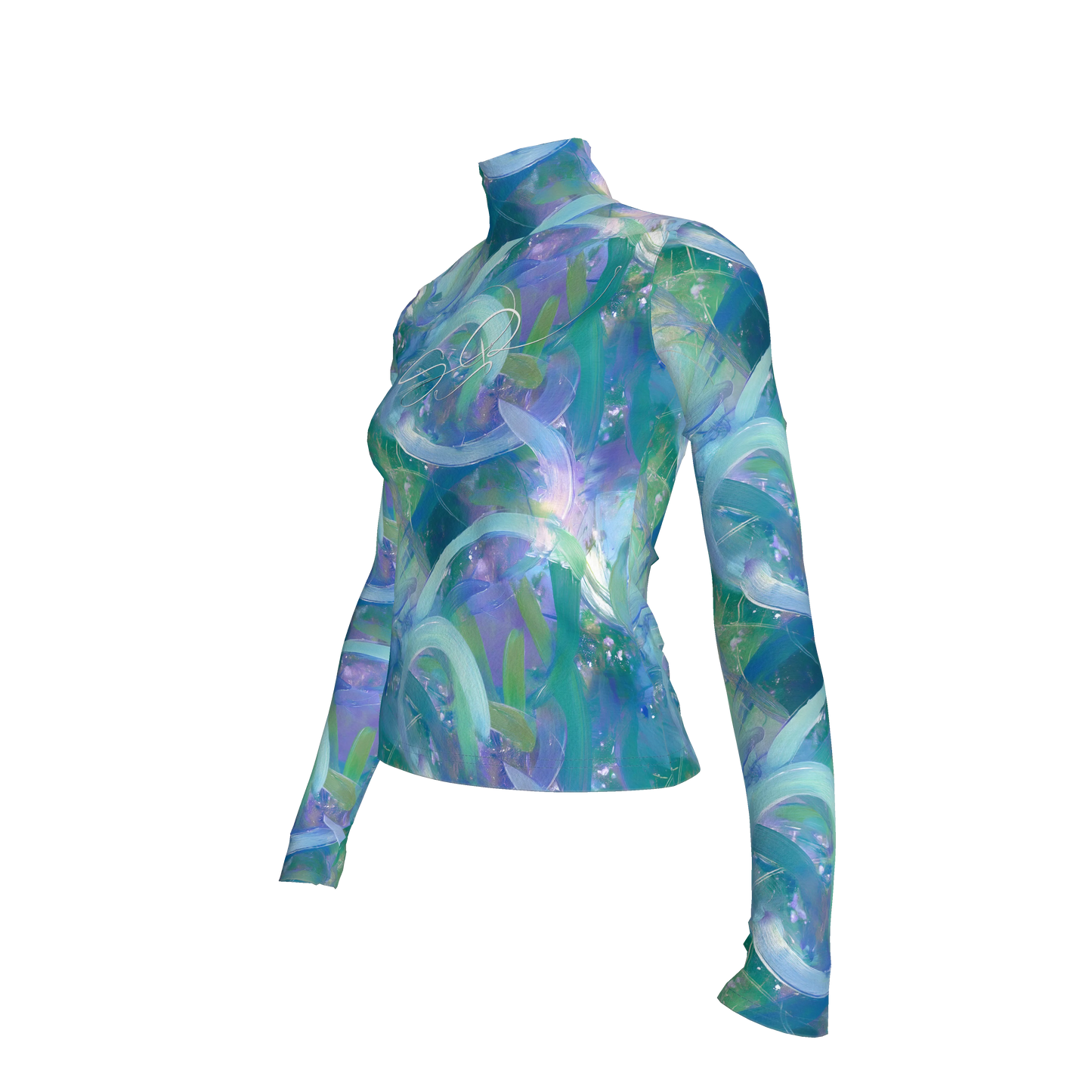Azure Breeze_Long Sleeve Turtleneck