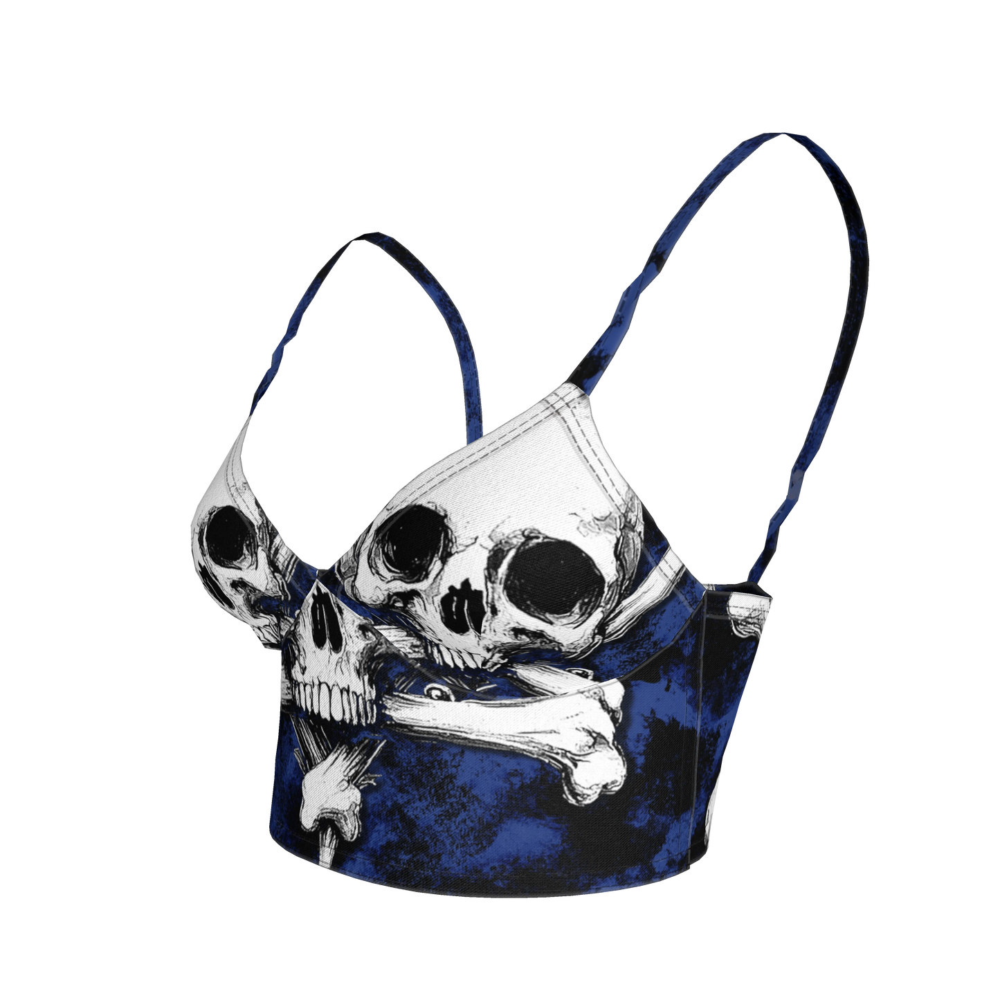 Blue Skeletittie Bralette