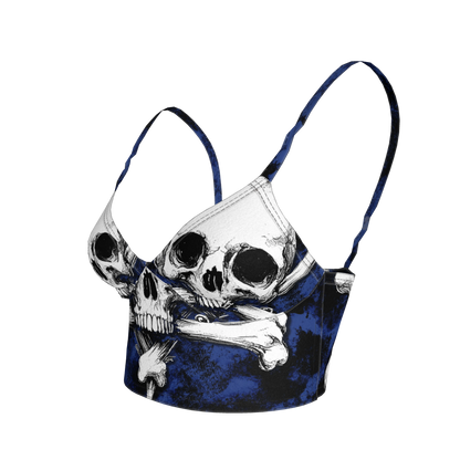 Blue Skeletittie Bralette