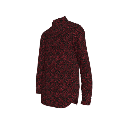 Blood Red Filagree Dress Shirt