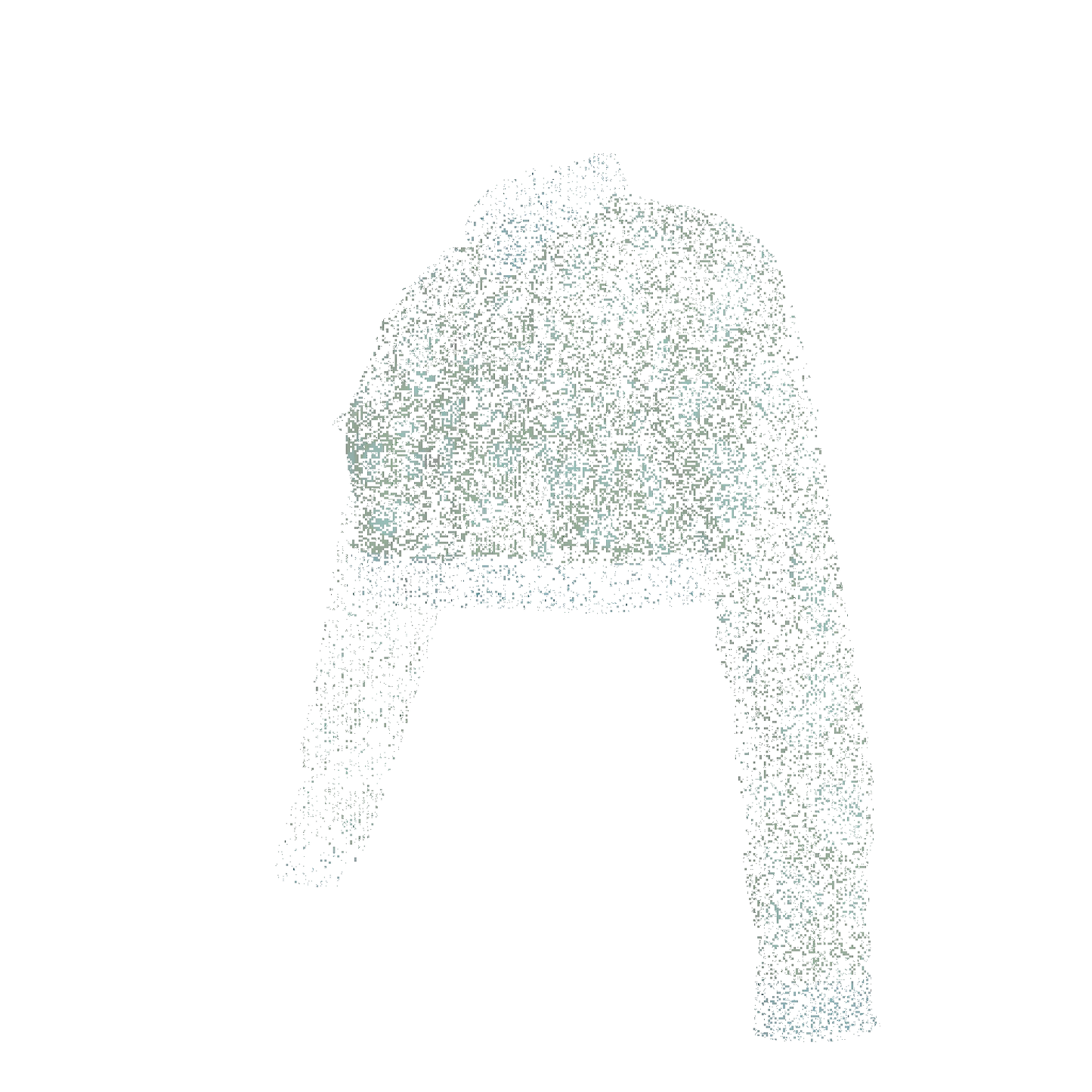 Green & Blue Cropped Jacket 