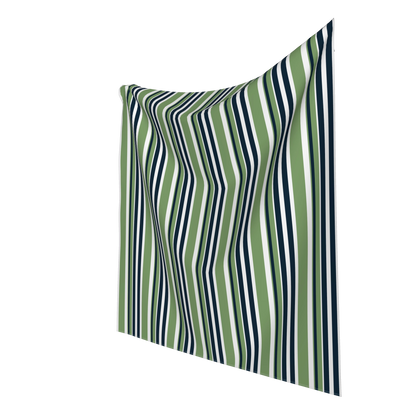 Scarf–Green & Navy Stripe