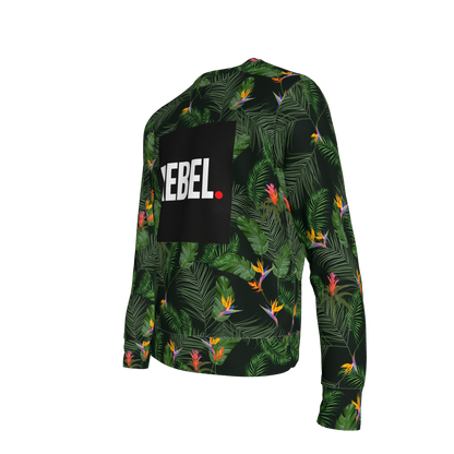 Tailored Crewneck Sweatshirt – Tropical Rebel Print