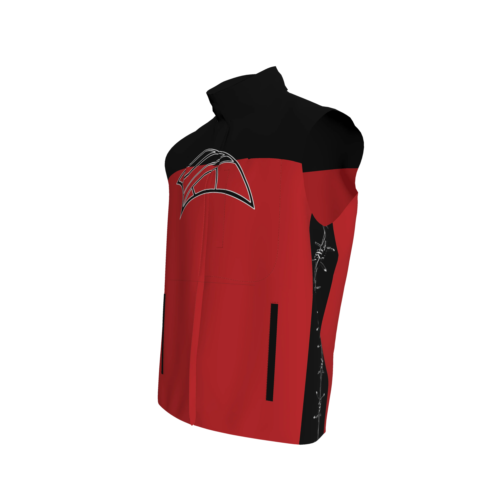 Invert plain knit vest