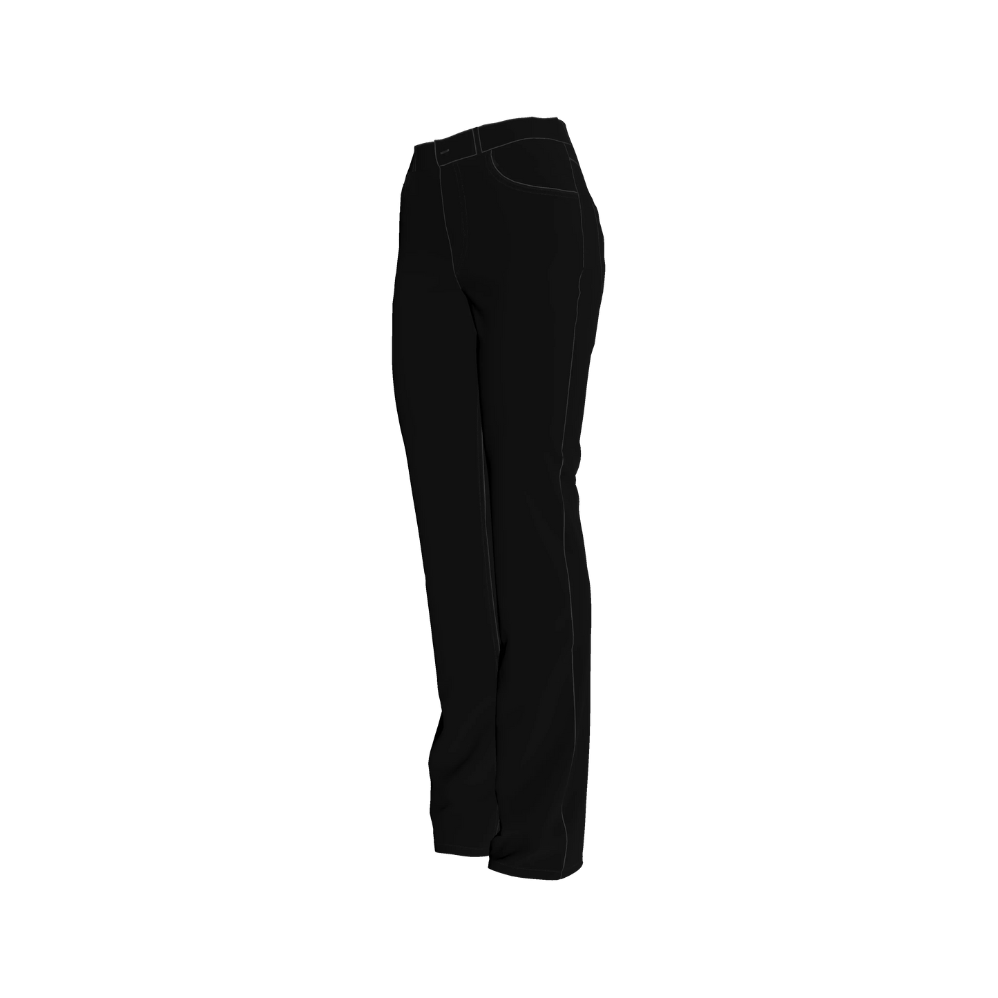 Slim Jeans in Pure Black Heavy Stretch Cotton Twill