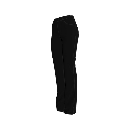 Slim Jeans in Pure Black Heavy Stretch Cotton Twill