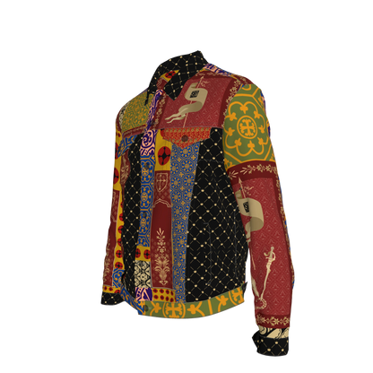 Joan of Arc Exclusive Satin and Denim Jacket