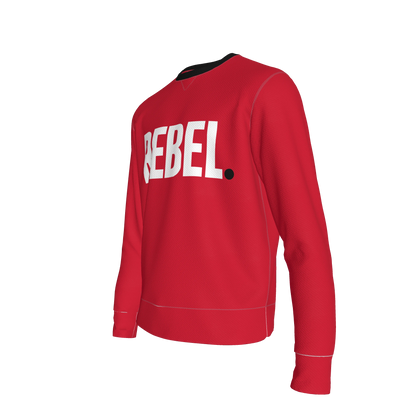 Red Sweatshirt White Rebel - Tailored Crewneck Sweatshirt