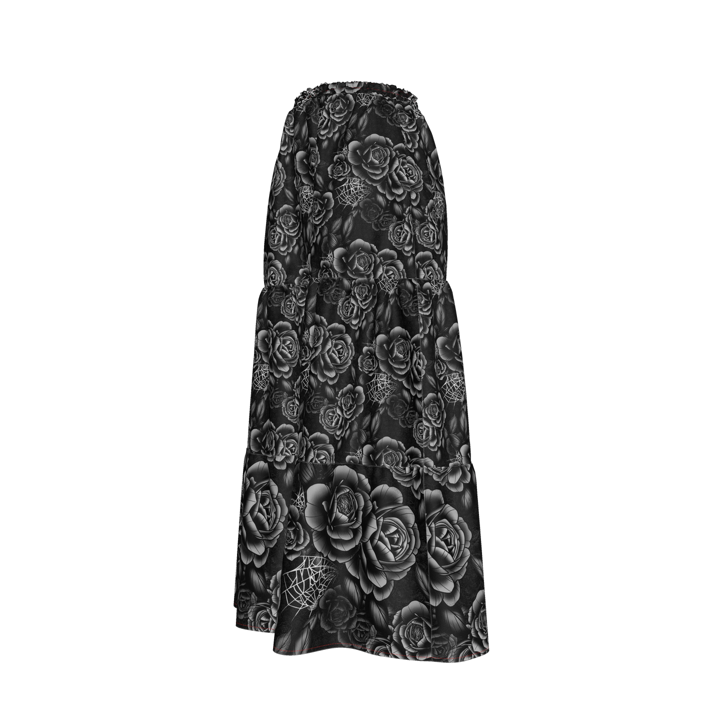Black Rose Tiered Skirt