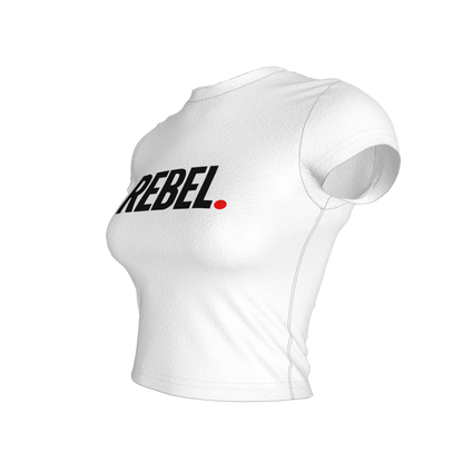 Cropped Baby T-shirt in Lightweight Stretch Cotton Fashion Jersey