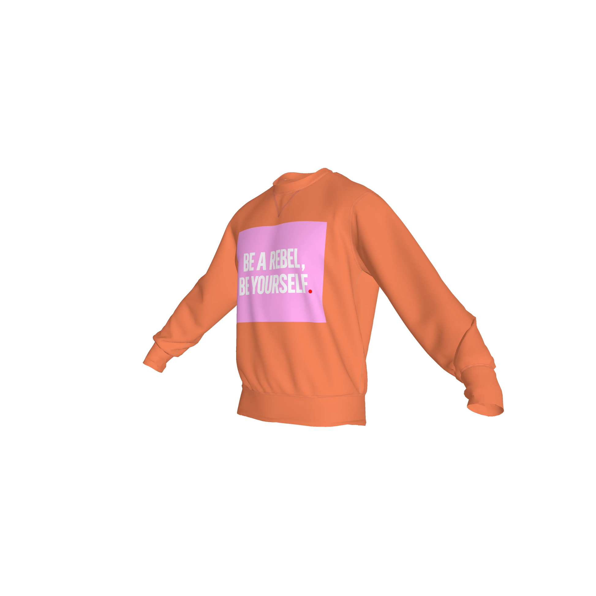 Crew Neck Sweatshirt with Inset V - Heavyweight Cotton French Terry