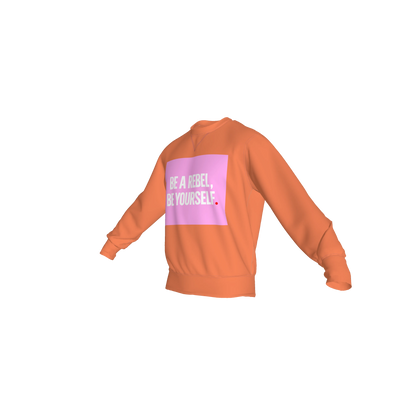 Crew Neck Sweatshirt with Inset V - Heavyweight Cotton French Terry