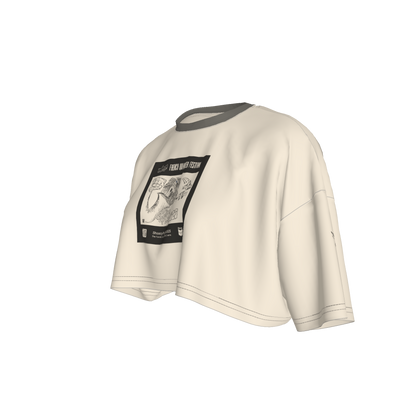 French Quarter Tan Cropped T-Shirt – Organic Cotton Pique