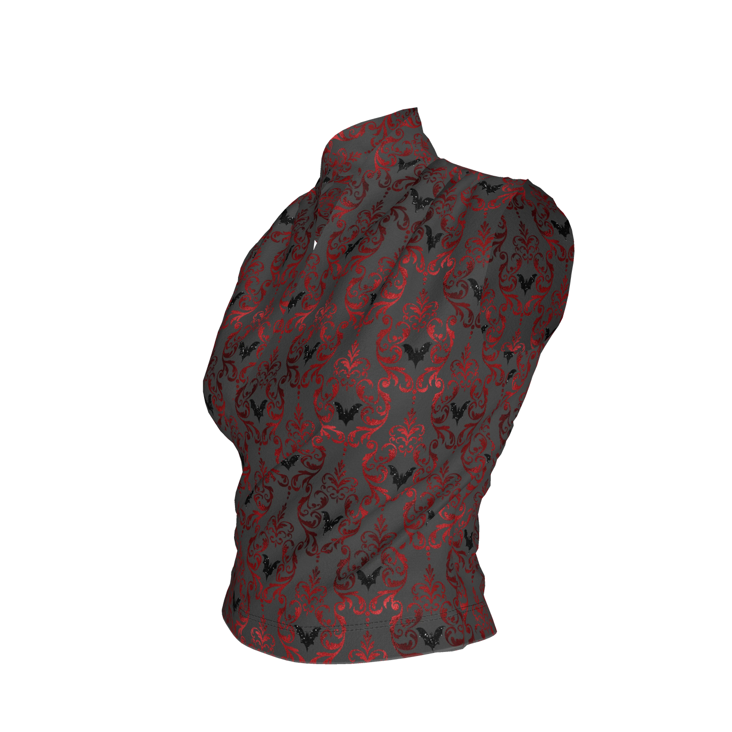 Vampire Bat Surplice Top - Bamboo Cotton Jersey