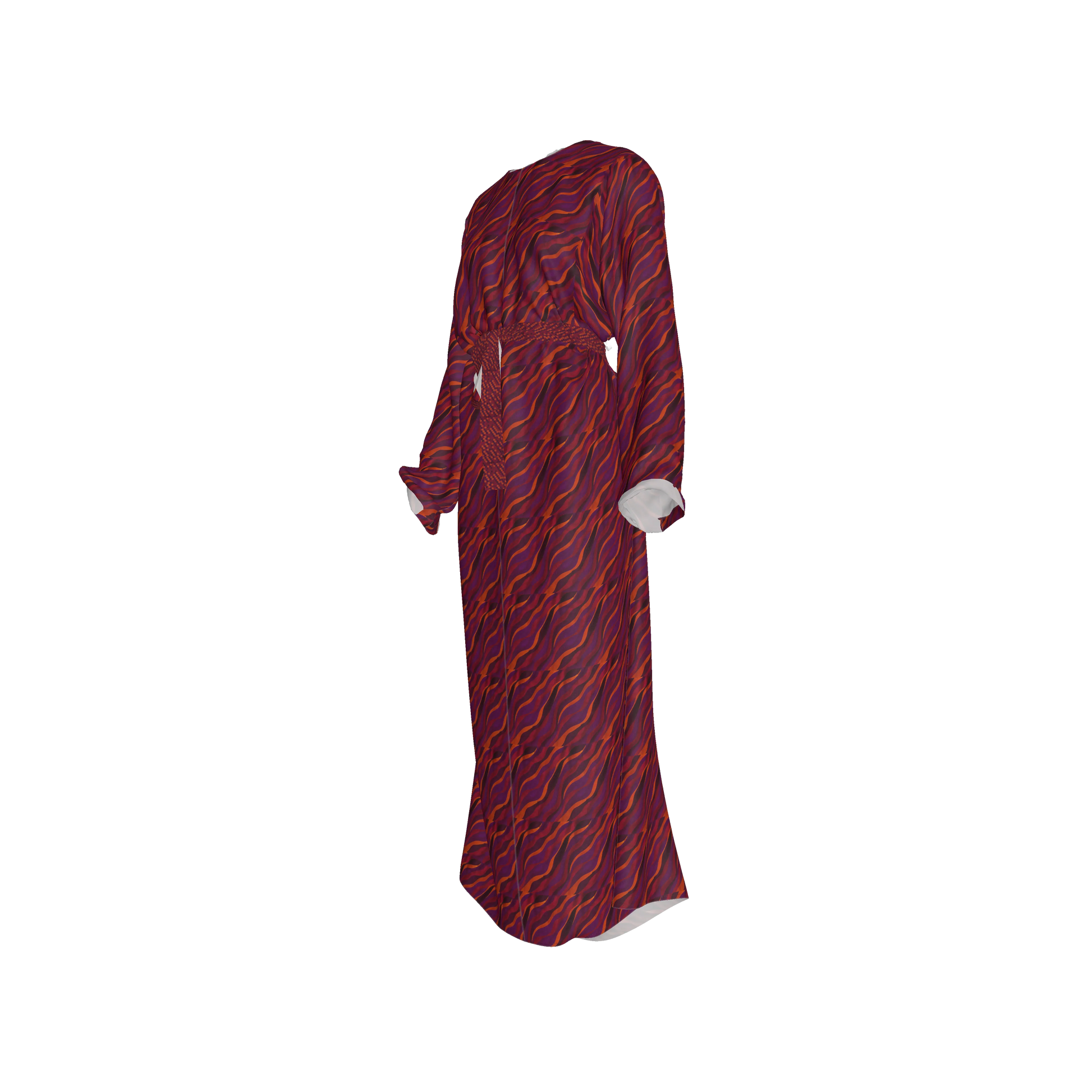 Kimono Sleeve Abaya in Lightweight Viscose Ecovero Rayon Crepe