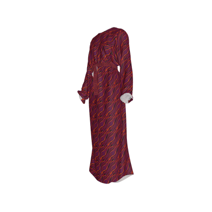 Kimono Sleeve Abaya in Lightweight Viscose Ecovero Rayon Crepe