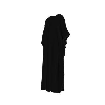 Caftan in Pure Black Pima Cotton Poplin Caftan