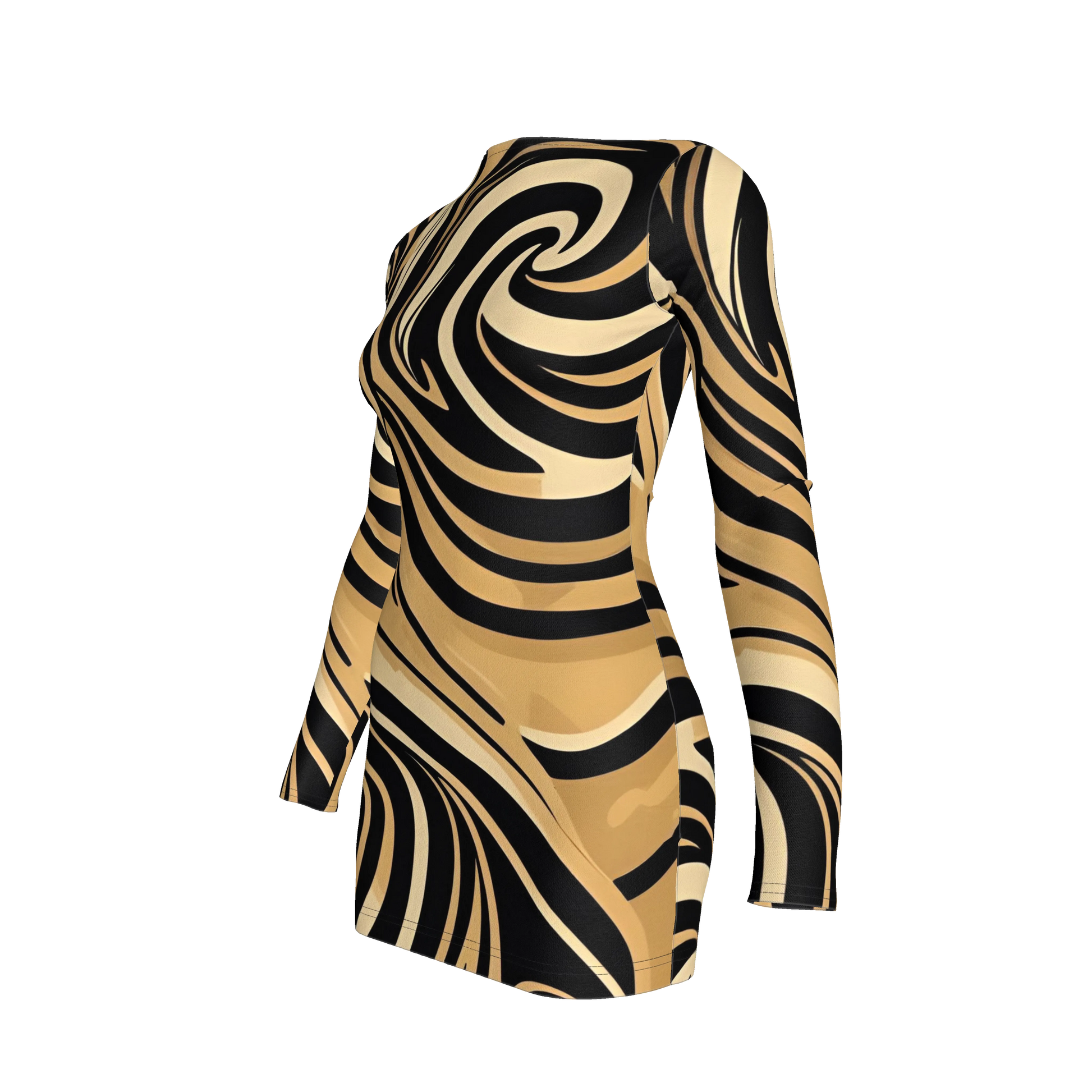 Solei Sccop Back Bodycon Dress (Baz'l Couture)