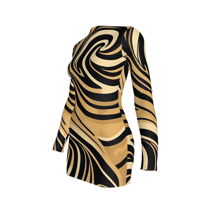 Solei Sccop Back Bodycon Dress (Baz'l Couture)