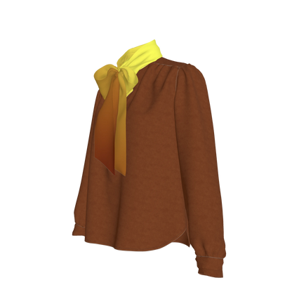 Bow Blouse in Pima Cotton Poplin