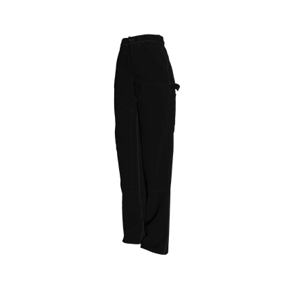 Carpenter Pants in Pure Black Heavy Stretch Cotton Twill
