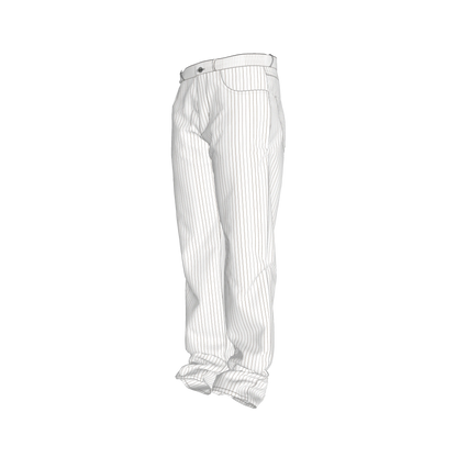 Brown Striped on White Premium Pants