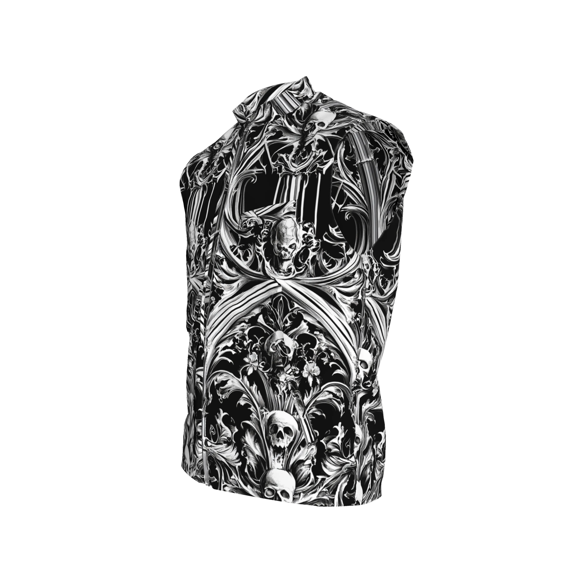 Skull Vest – Heavy Stretch Cotton Twill Gilet