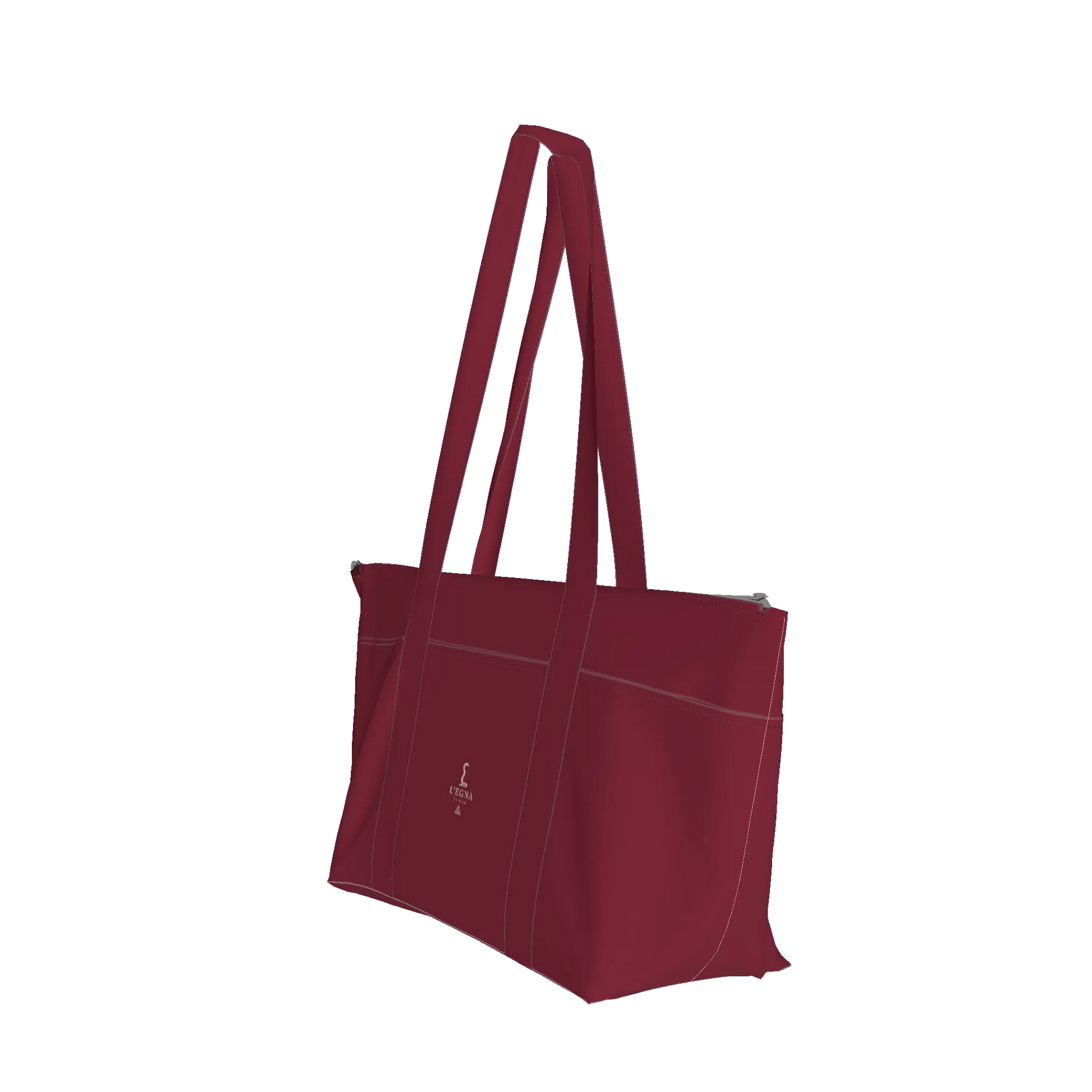 L'EGNA Rising MERLOT RESERVE Tote — Seven Pocket Tote Bag