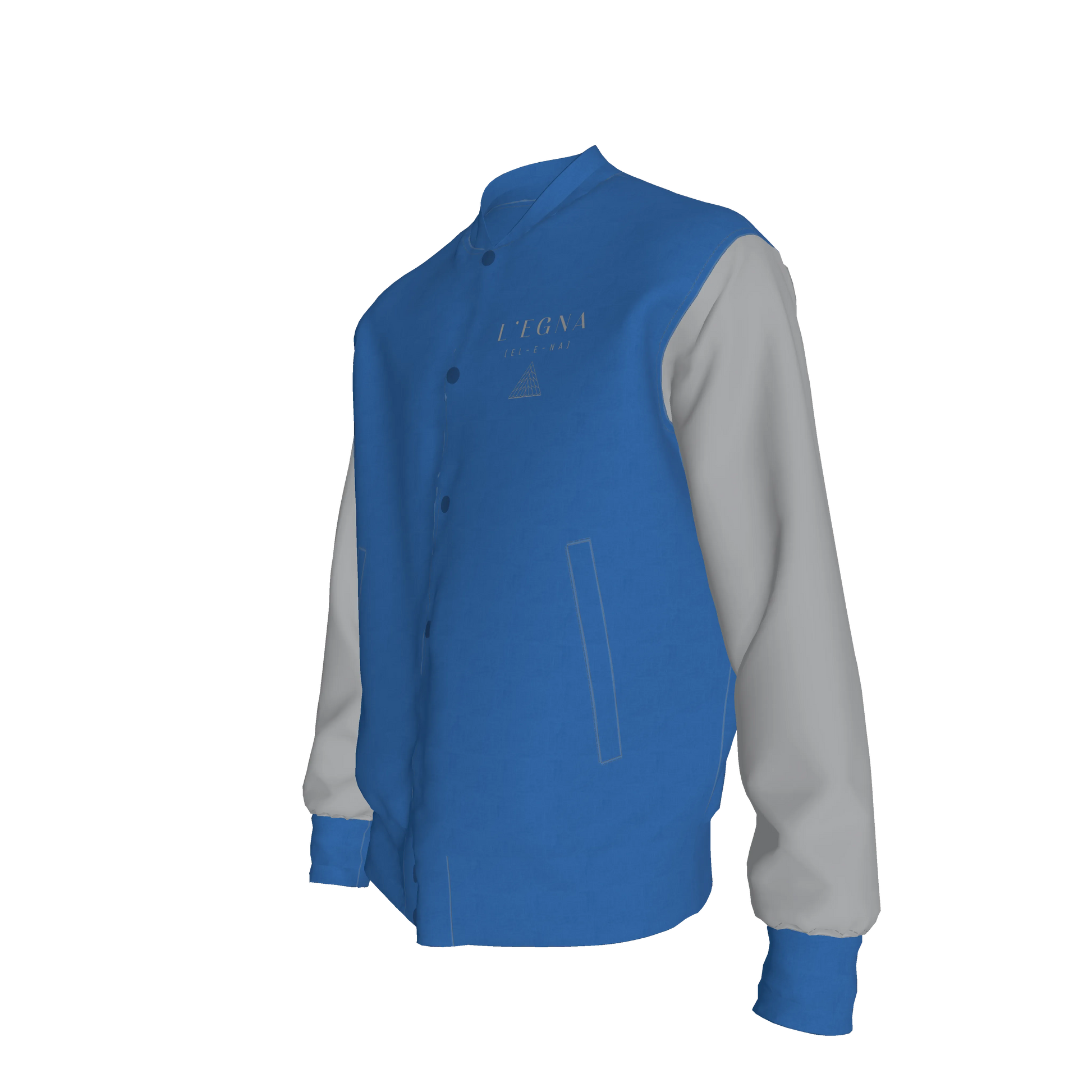 L'EGNA VARSITY JACKET - (BLUE)