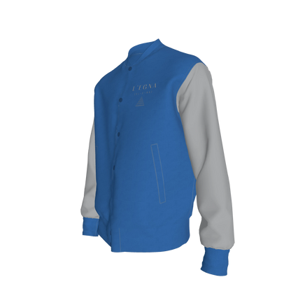 L'EGNA VARSITY JACKET - (BLUE)