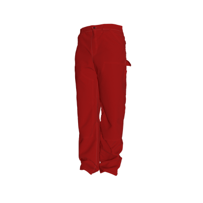abrazos red carpenter pants 