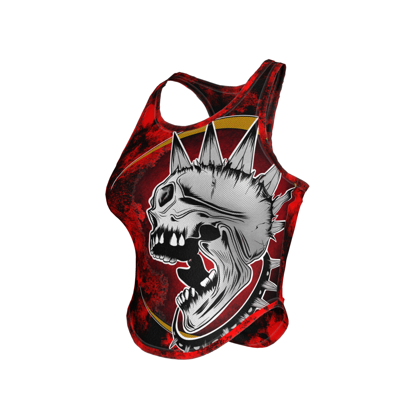 Red Punk Skull Tank