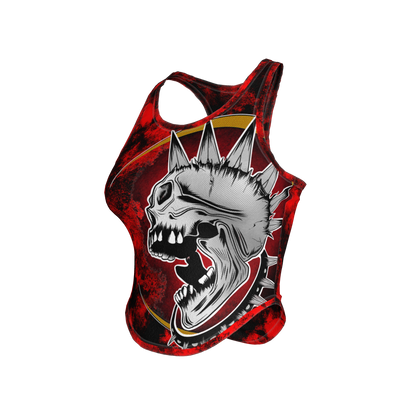 Red Punk Skull Tank