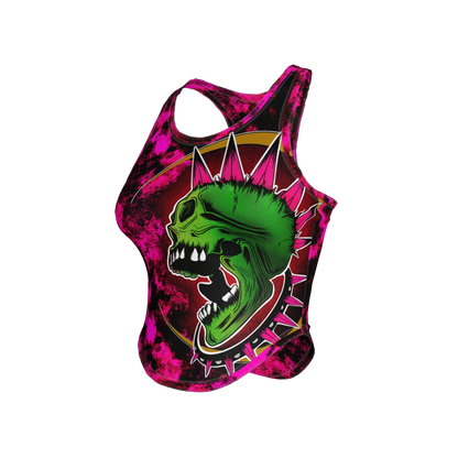 Pink Punk Skull Tank