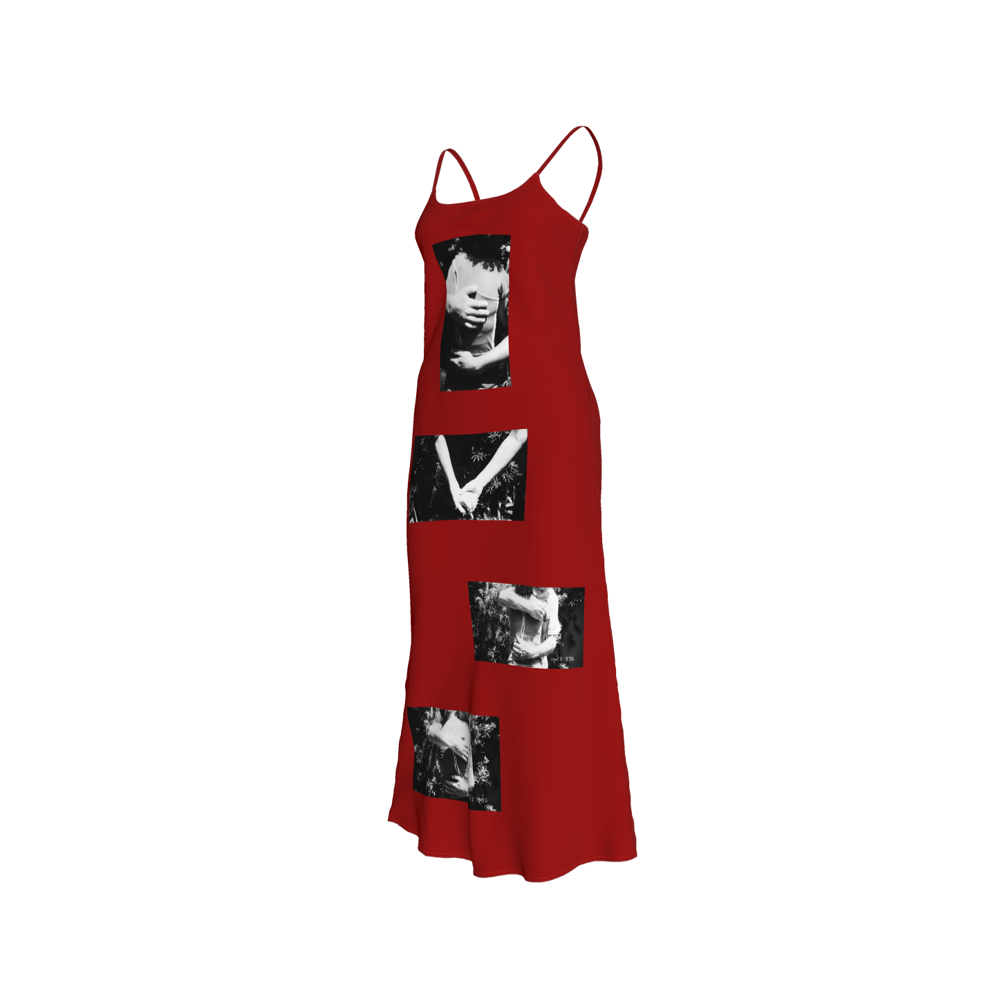 abrazos red slip dress