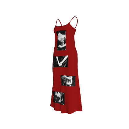 abrazos red slip dress